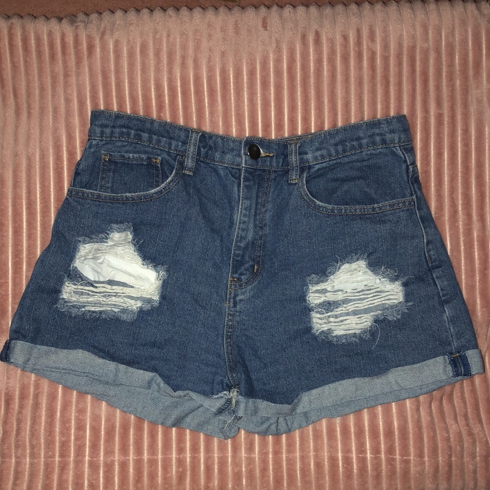 Forever 21 High Waisted Denim Shorts Size 30
